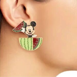 Brand New Disney x BaubleBar Mickey Mouse Watermelon Earrings